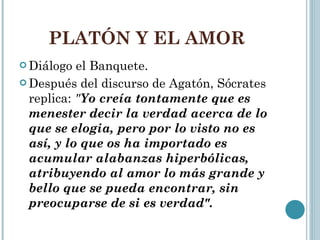 Platón , amor