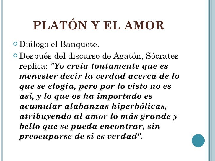 Platón , amor