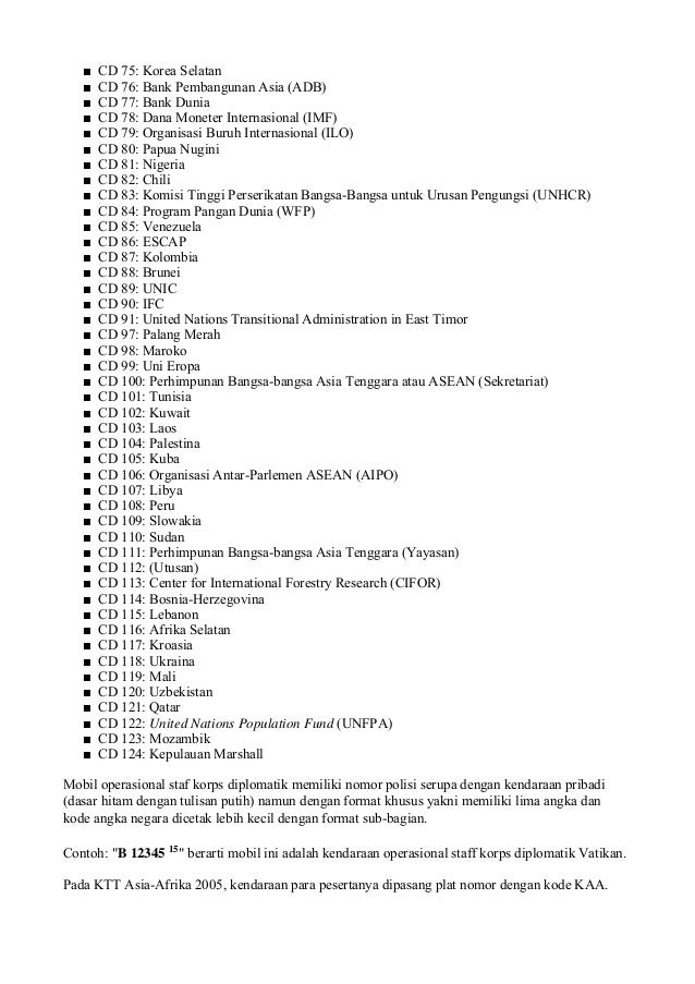 Blog Pendidikan Kode Plat Nomor Belakang