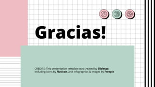 CREDITS: This presentation template was created by Slidesgo,
including icons by Flaticon, and infographics & images by Freepik
Gracias!
 