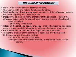 Plato- LITERARY CRITICISM | PPTX