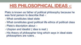 ABOUT PLATO AND HIS PHILOSOPHICAL IDEAS visual data 6