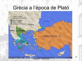 Escola Pia Santa Anna / S.C./
Filosofia II / Curs 05-06
41
Grècia a l’època de Plató
 