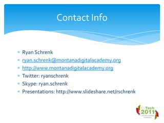 Video Deleted to allow upload to slideshare…