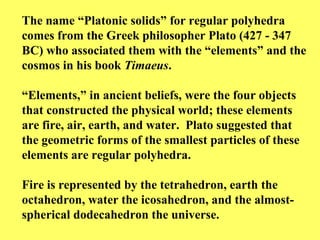 Platonic solids