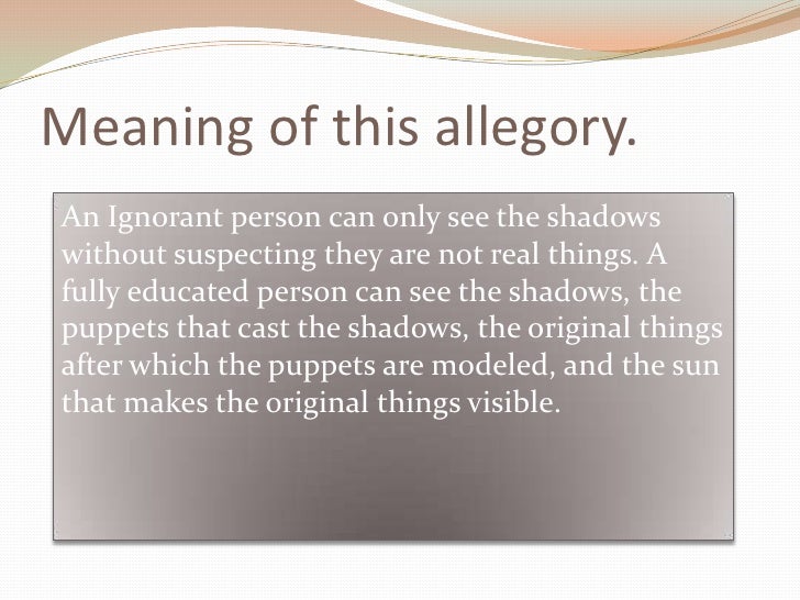 cave allegory explained