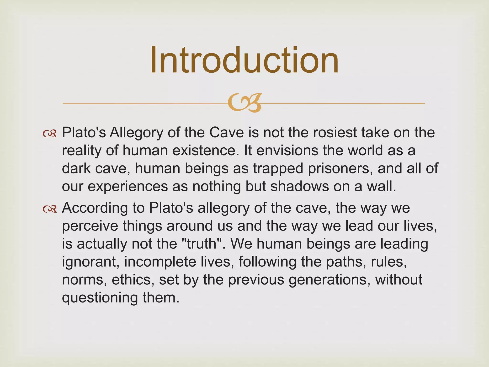 Plato’s allegory of the cave | PPTX