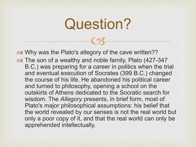 Plato’s allegory of the cave | PPT