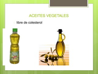 ACEITES VEGETALES 
 libre de colesterol 
 