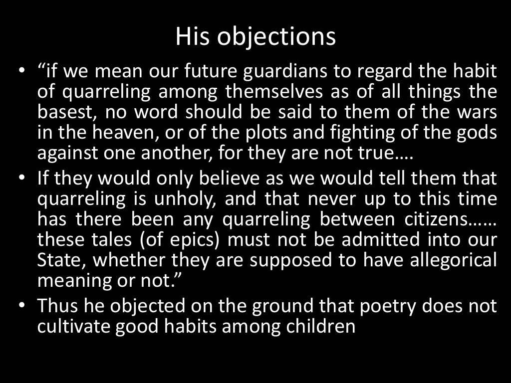 Platos objection to poetry essay image