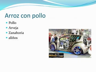 Arroz con polloPolloArvejaZanahoriaaliños