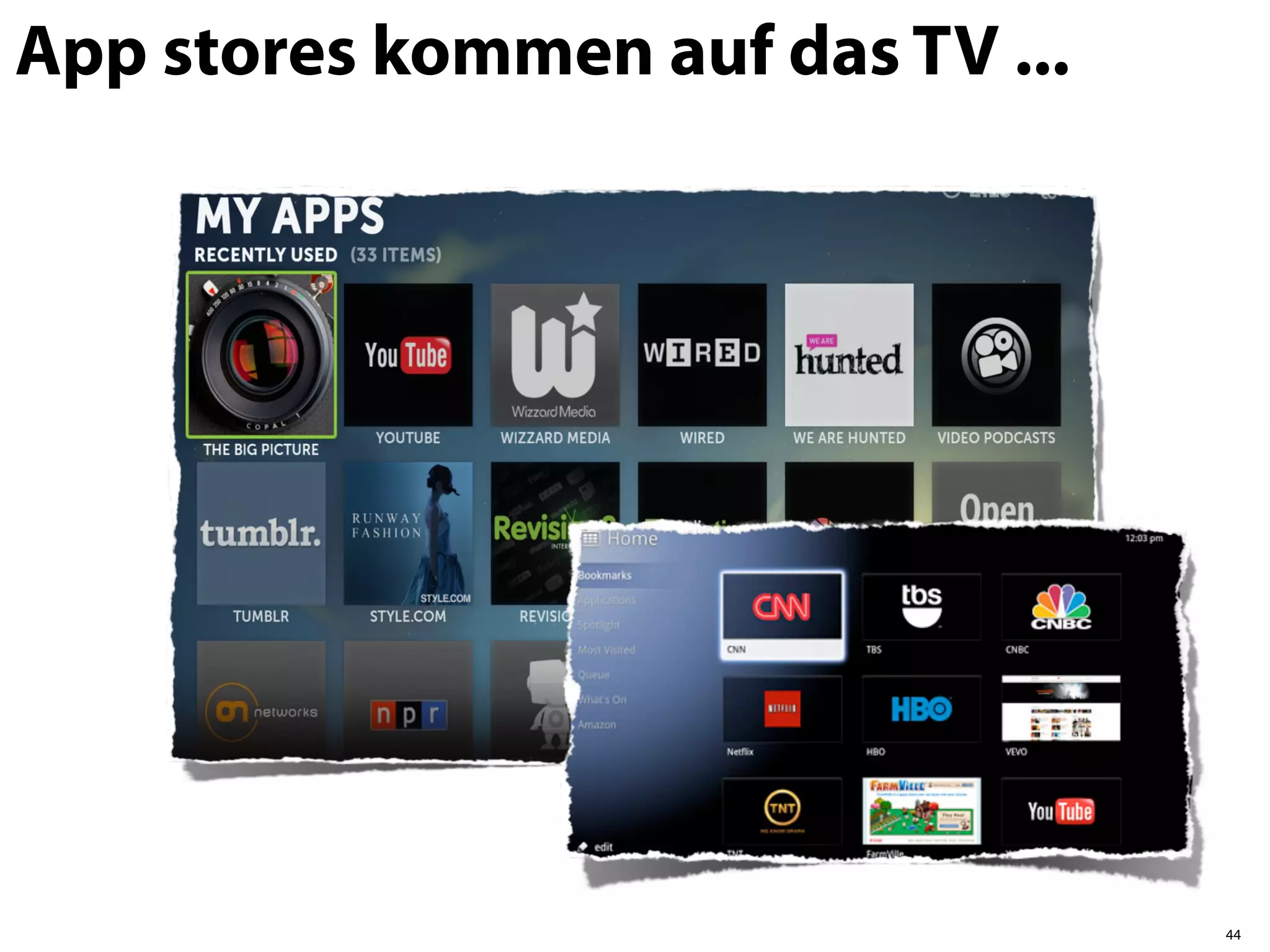 App stores kommen auf das TV ...




                                   44
 