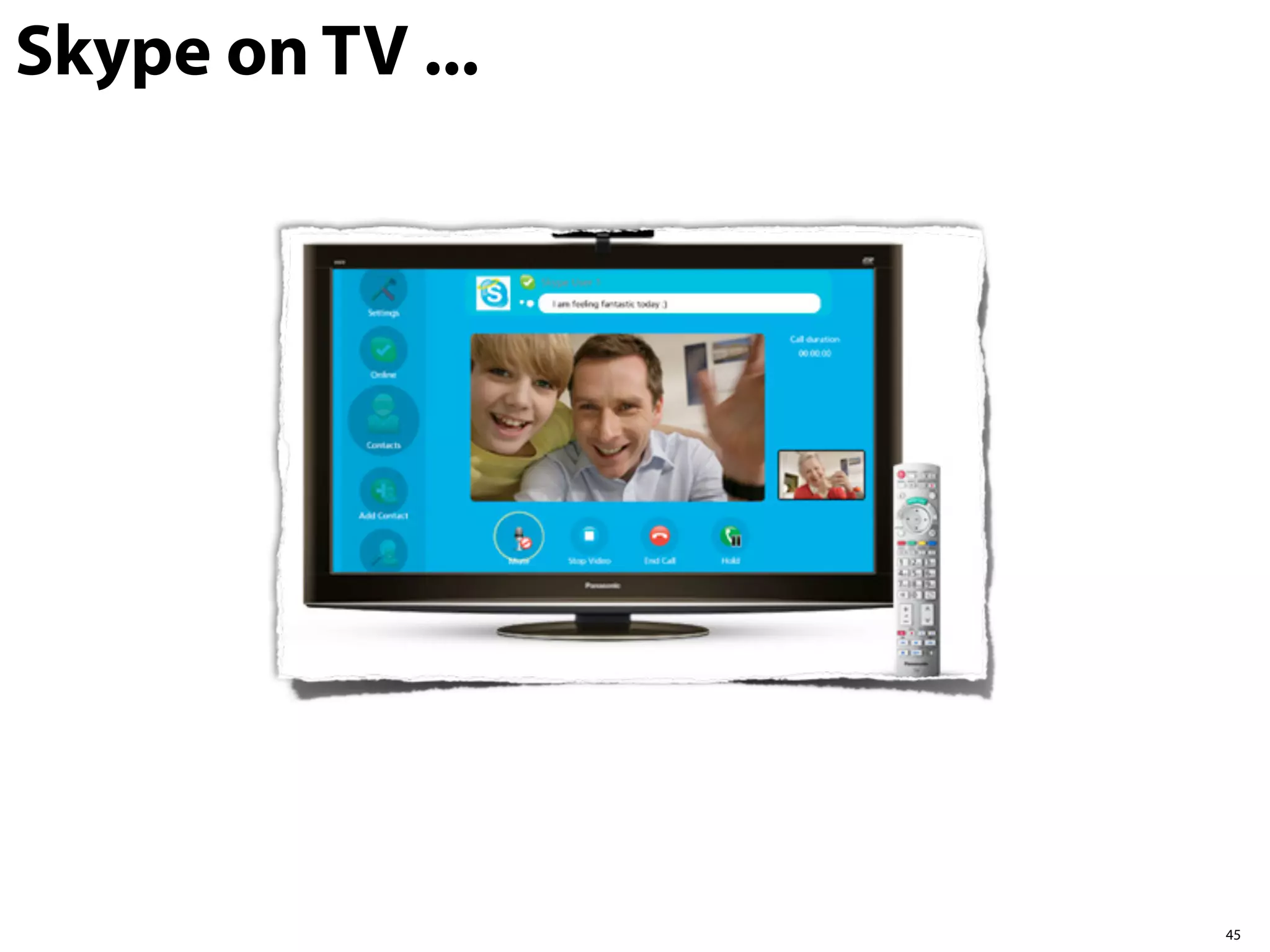 Skype on TV ...




                  45
 