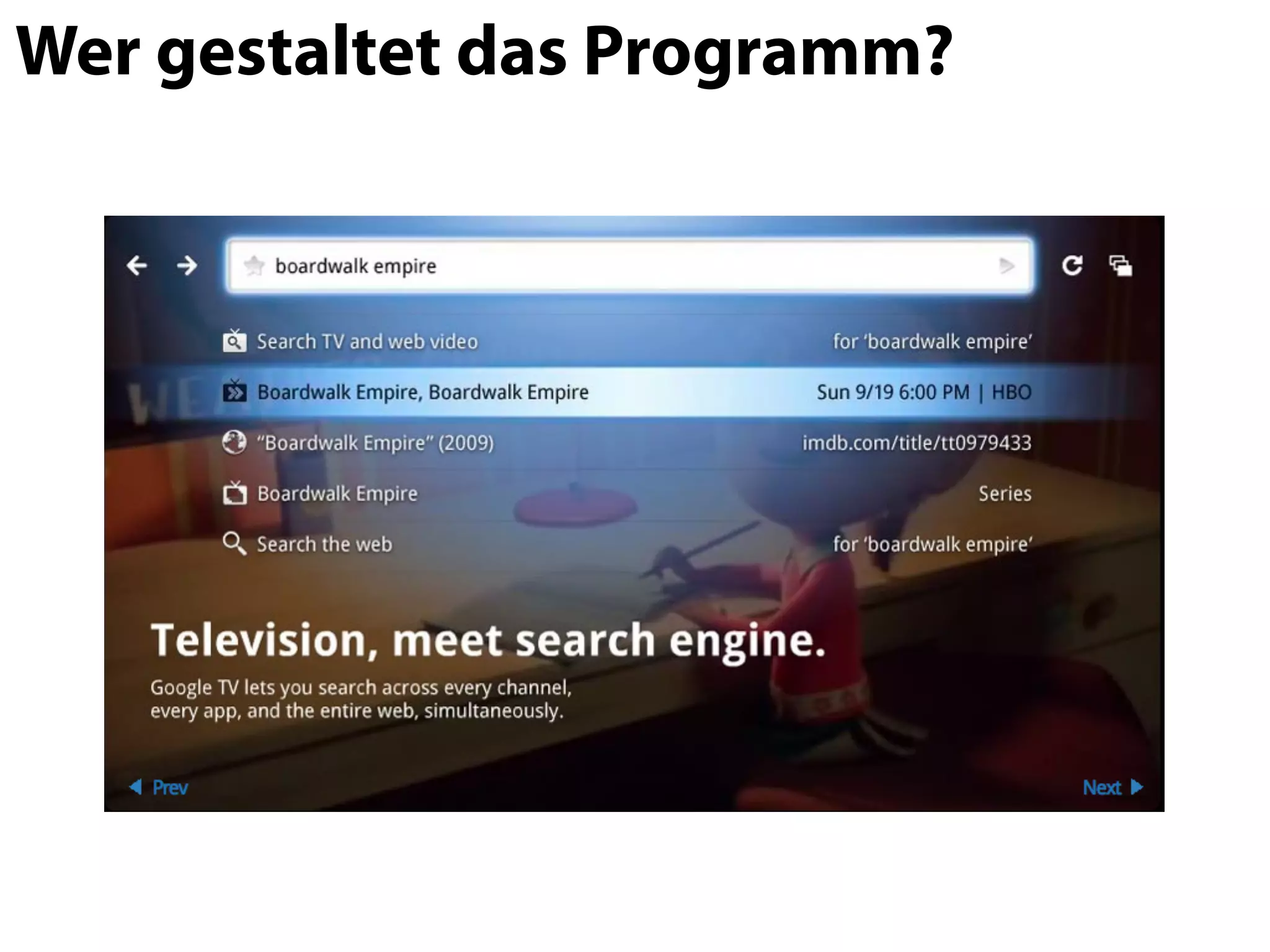 Wer gestaltet das Programm?
 