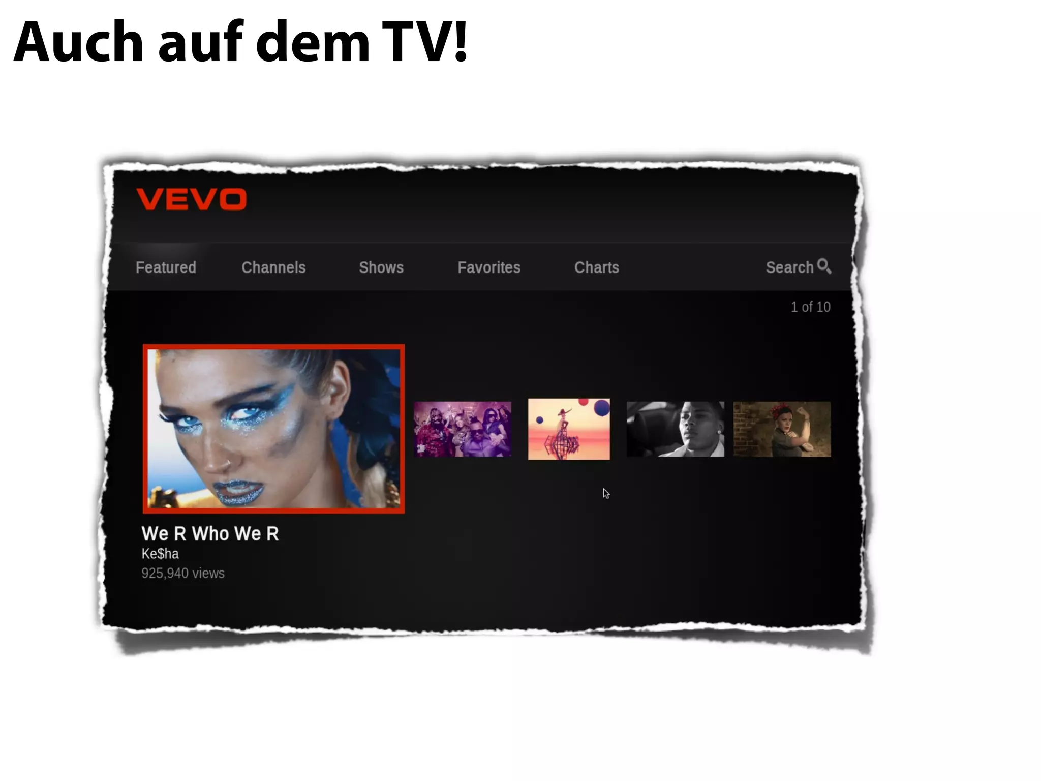 Auch auf dem TV!
 