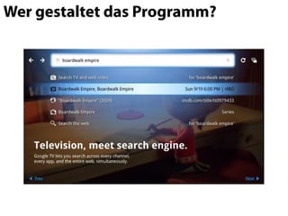 Wer gestaltet das Programm?
 
