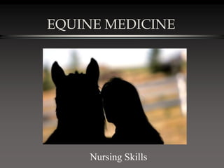 EQUINE MEDICINE
Nursing Skills
 