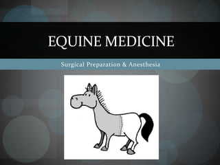 Surgical Preparation & Anesthesia
EQUINE MEDICINE
 