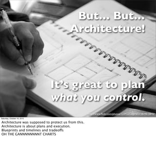 But… But…
                                         Architecture!




                             It’s great to plan
     ...