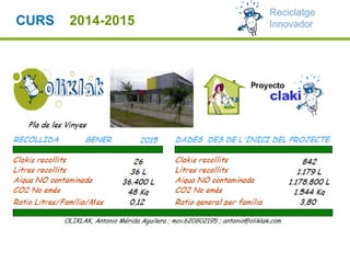 Reciclatge
InnovadorCURS 2014-2015
 