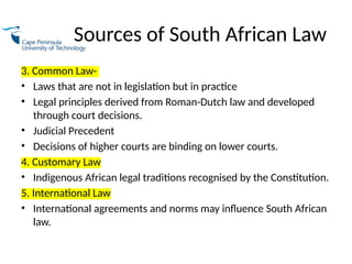 Comprehensive Overview of Public Law in South Africa: History, Sources ...