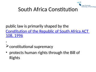 Comprehensive Overview of Public Law in South Africa: History, Sources ...