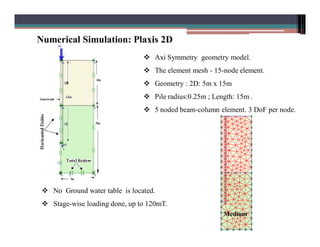 Numerical Simulation of Pile using PLAXIS | PDF