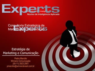 N úcleo Integrado de Inteligência C onsultoria Estratégica de Marketing & Comunicação  E stratégia de Marketing e Comunicação P edro Marcilio Winners Comunicação (55-11) 2823.2901 [email_address] 
