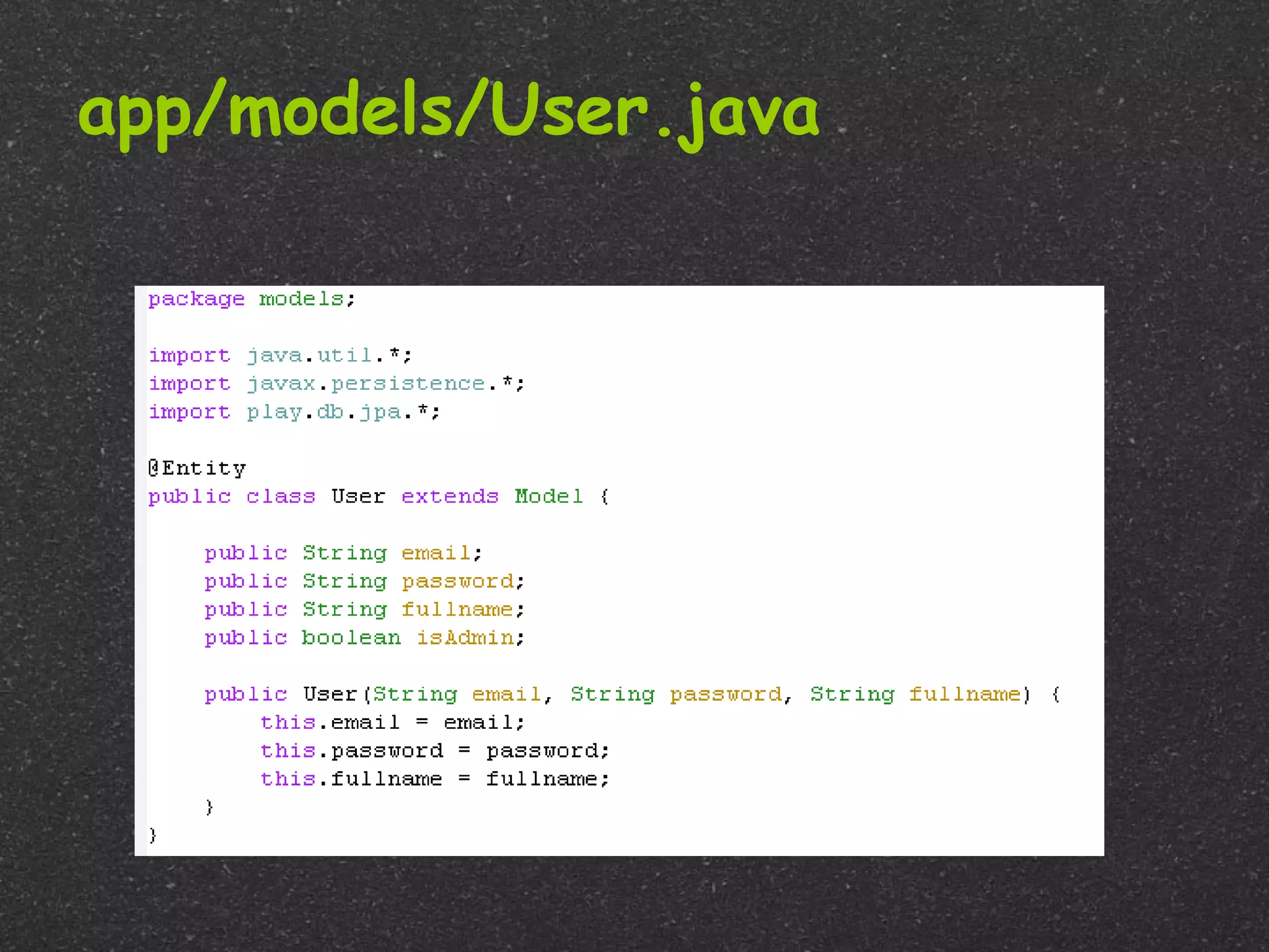 app/models/User.java
 