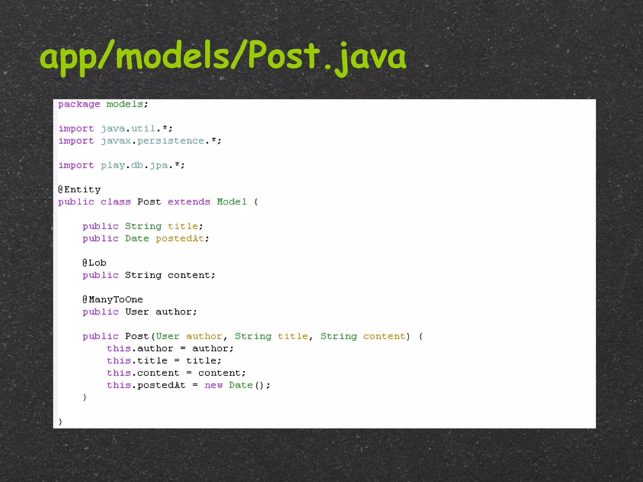 app/models/Post.java
 