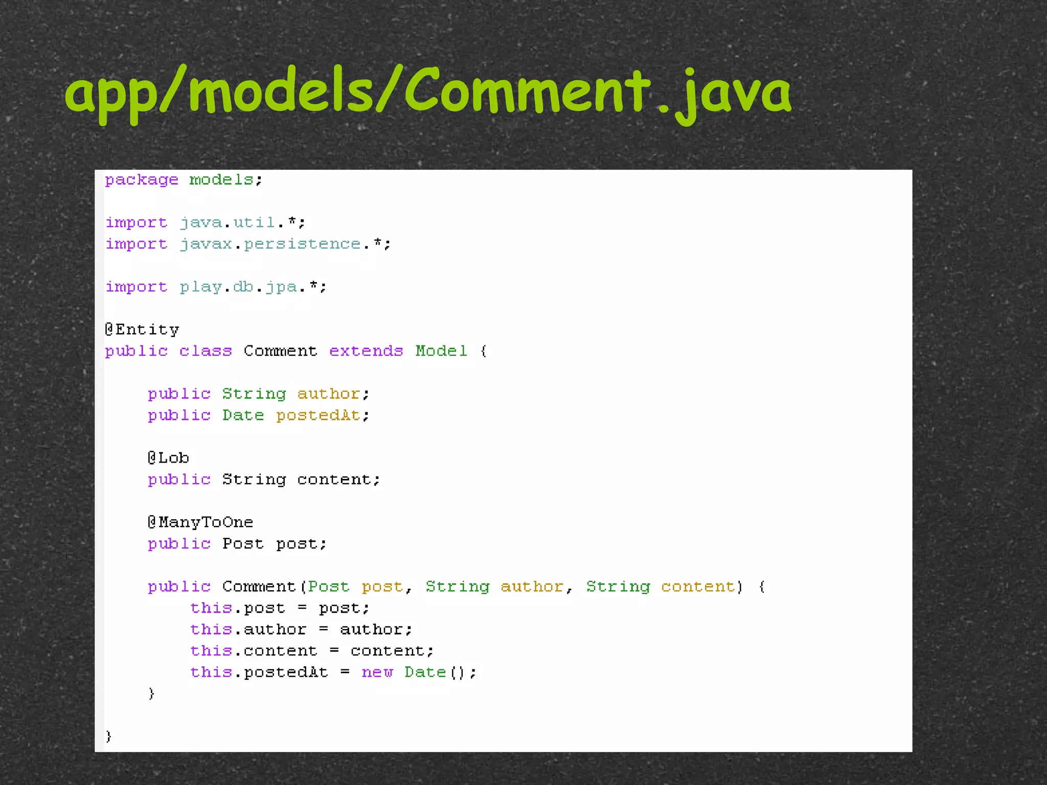 app/models/Comment.java
 