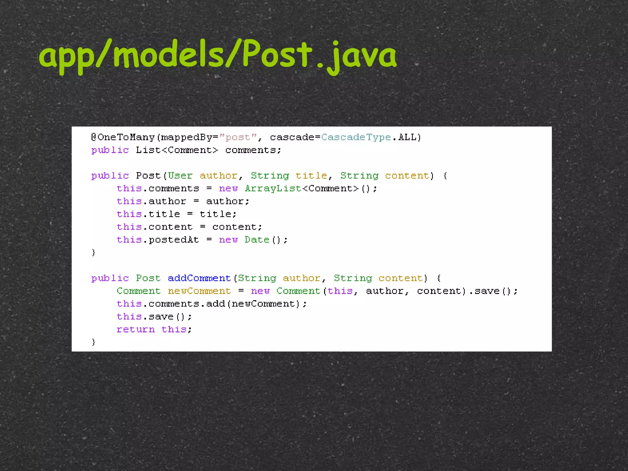 app/models/Post.java
 