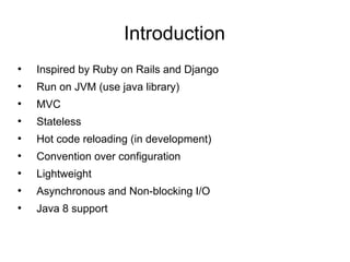 Web application development using Play Framework (with Java) | PPT