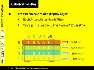 Play with Pixels, Bitmap Manipulation with Flash! -  Koen De Weggheleire