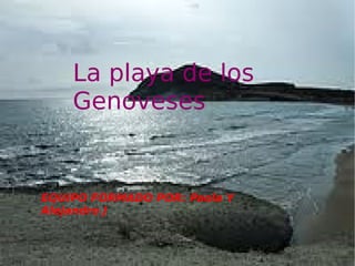 La playa de los
    Genoveses


EQUIPO FORMADO POR: Paola Y
Alejandro J
 