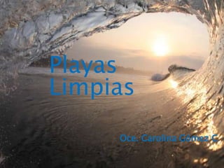 Playas Limpias  Oce. Carolina Gómez C 