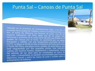 Punta Sal – Canoas de Punta Sal

 