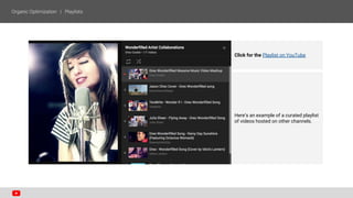 Click for the Playlist on YouTube
Here’s an example of a curated playlist
of videos hosted on other channels.
 