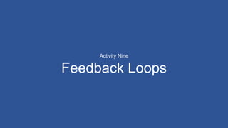 Activity Nine
Feedback Loops
 