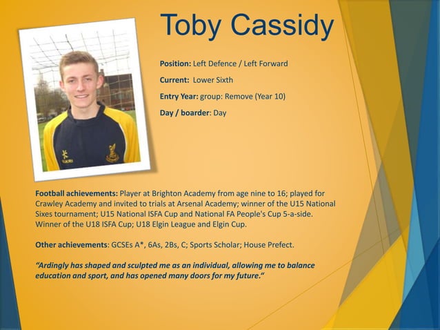 Football player profiles | PPT