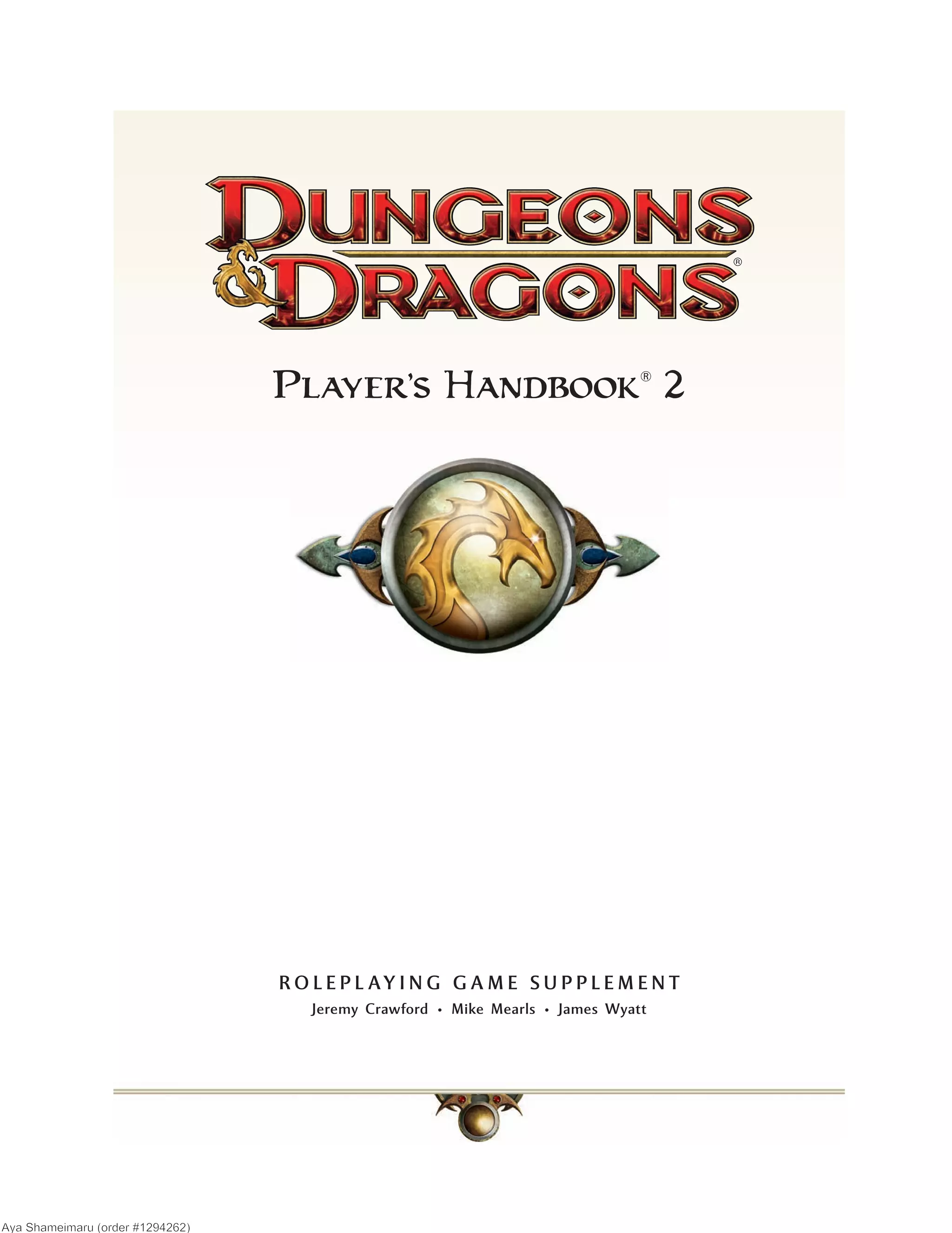 Players Handbook 2 PDF