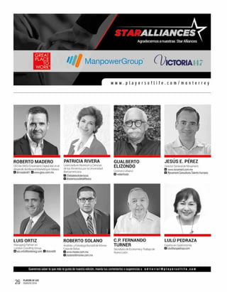 26 PLAYERS OF LIFE
FEBRERO 2018
 