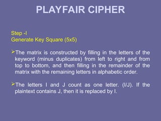 Play Fair c cryptography and network security | PPT