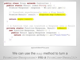 Play Framework: async I/O with Java and Scala