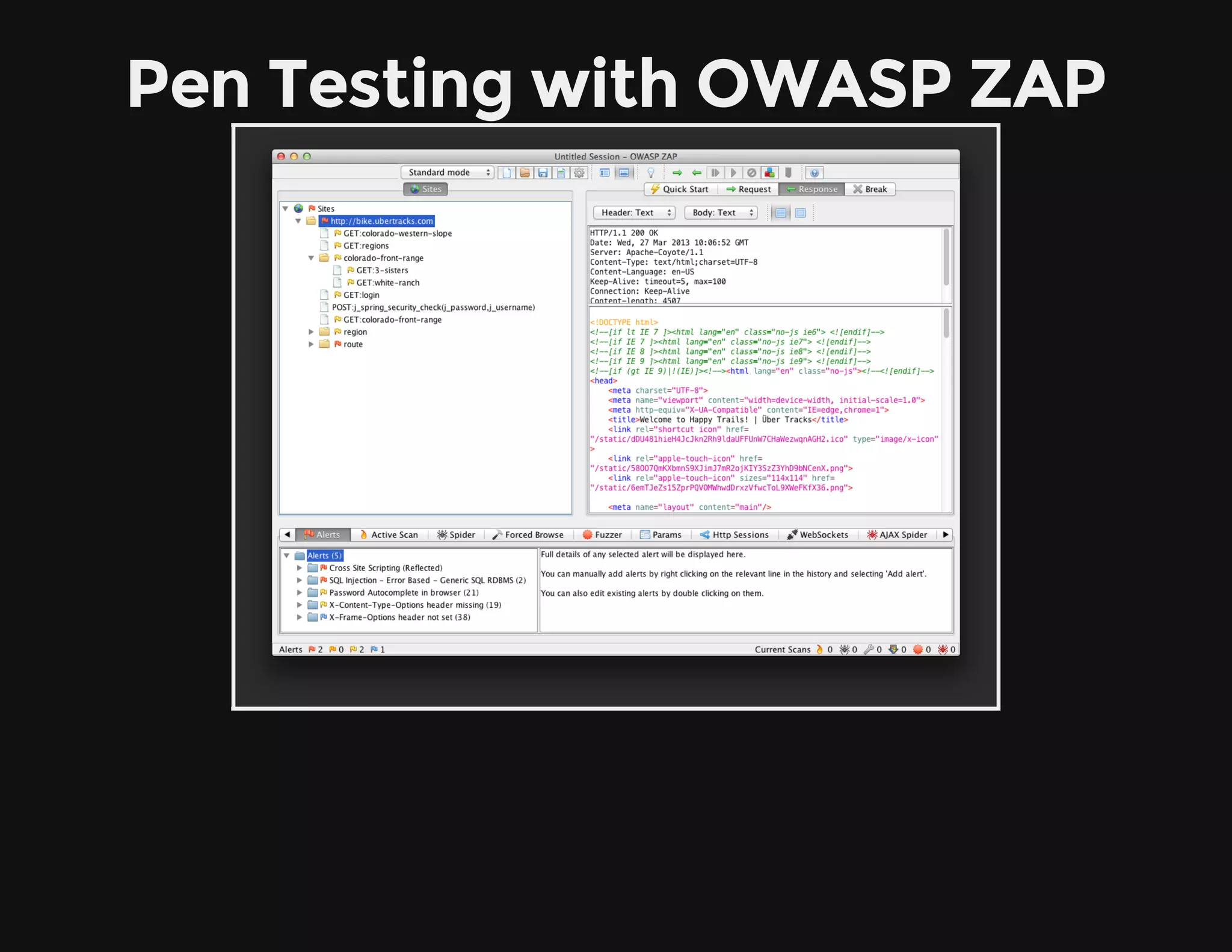 Pen Testing with OWASP ZAP
 