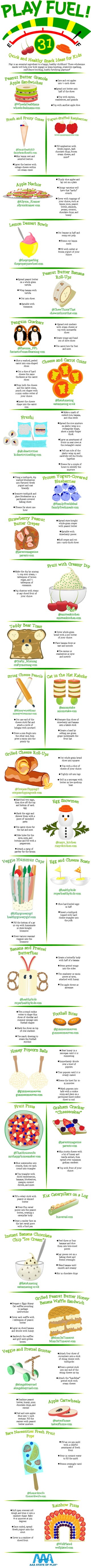 Play Fuel! 31 Quick and Healthy Snack Ideas for Kids