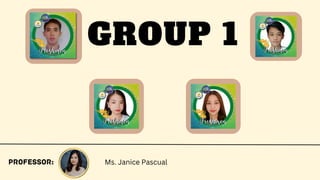 GROUP 1
Ms. Janice Pascual
 