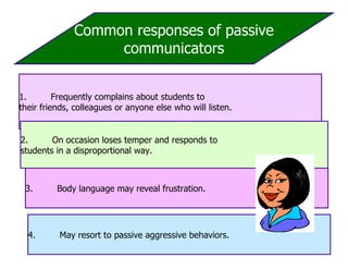 Passive Communication Reply Examples Playground and Lunchroom Management for Ta's | PPT