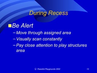 Supervised Recess Playground Supervision Training | PPT