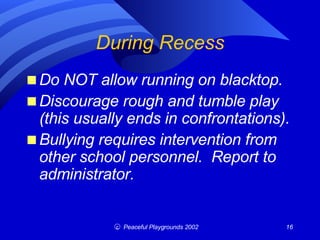 Supervised Recess Playground Supervision Training | PPT